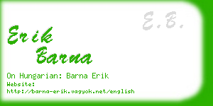 erik barna business card